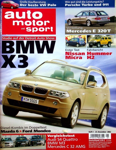 Deckblatt Auto Motor und Sport (01/2002)